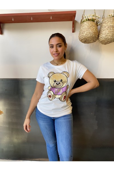 CAMISETA DE OSO ILOVE CON PIEDRA 205